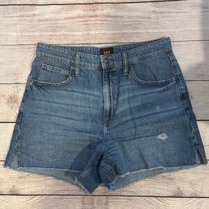 Lee Women's Distressed Blue Jean Shorts
